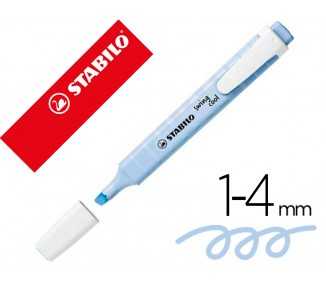 Rotulador stabilo fluorescente fino swing cool pastel azul nublado