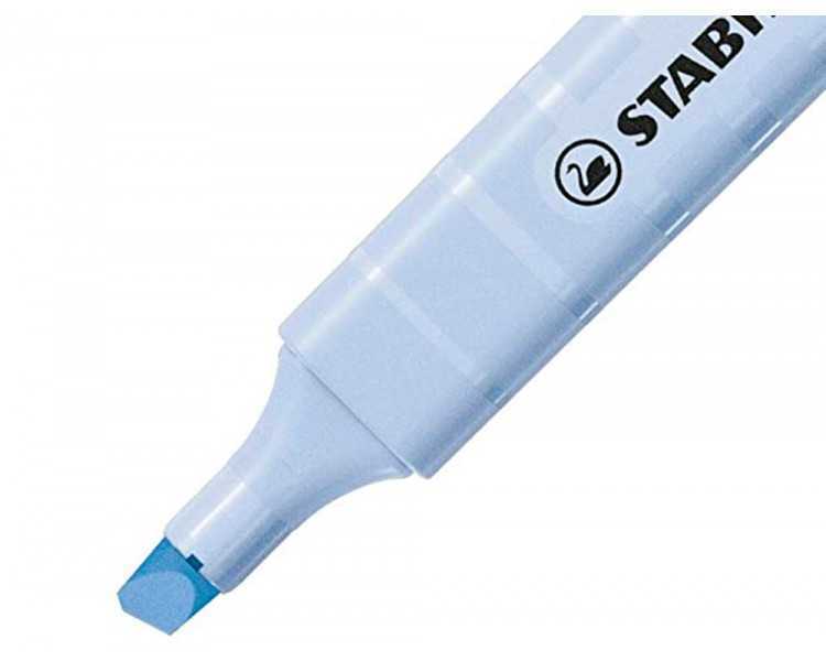 Rotulador stabilo fluorescente fino swing cool pastel azul nublado