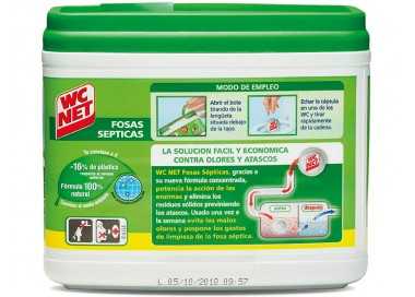 Elimina olores wc net fosas septicas capsula de 18 gr caja de 20 unidades