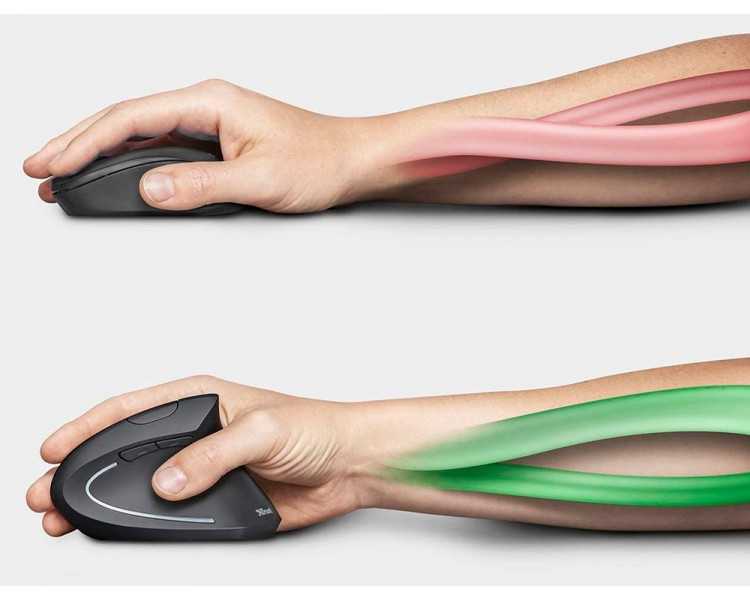 Raton q-connect optico inalambrico ergonomico vertical dpi 800/1200/1600 pilas aaa negro