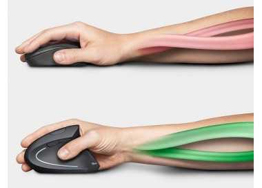 Raton q-connect optico inalambrico ergonomico vertical dpi 800/1200/1600 pilas aaa negro