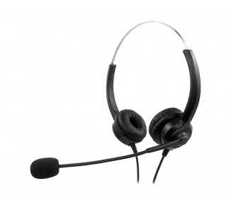 Auricular mediarange biaural diadema con microfono cable 2 mt