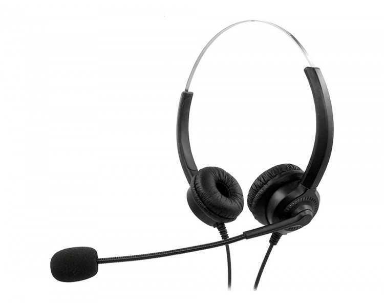 Auricular mediarange biaural diadema con microfono cable 2 mt