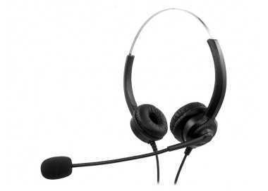 Auricular mediarange biaural diadema con microfono cable 2 mt