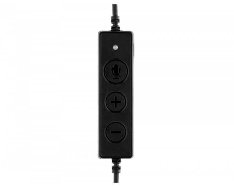 Auricular mediarange biaural diadema con microfono cable 2 mt