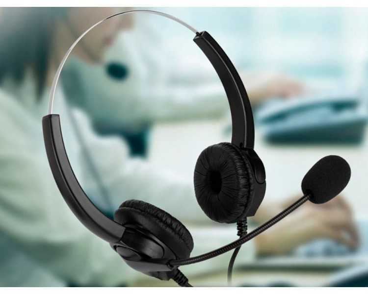 Auricular mediarange biaural diadema con microfono cable 2 mt