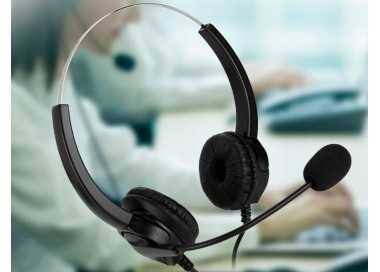 Auricular mediarange biaural diadema con microfono cable 2 mt