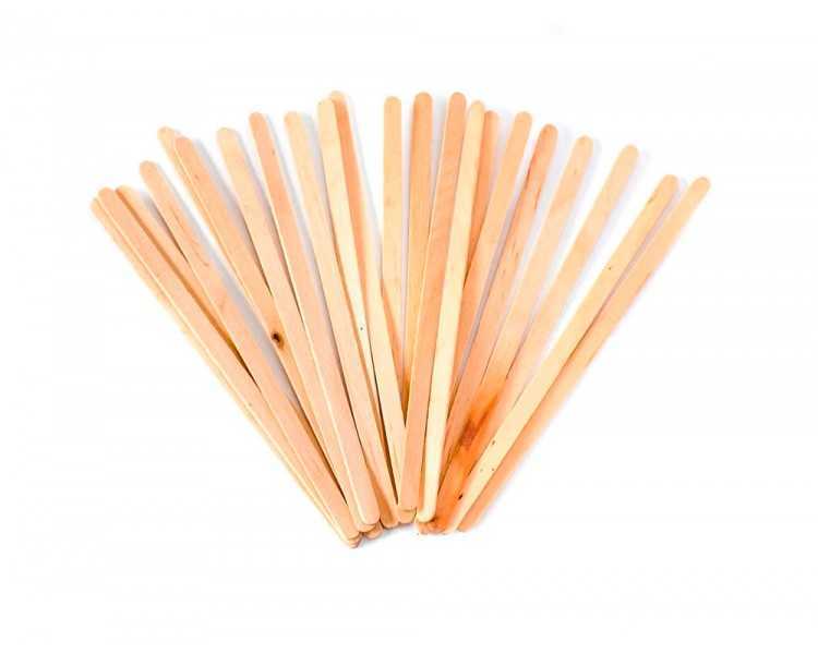 Paletina agitadora de madera 14 cm para el cafe con funda individual bolsa de 1000 unidades