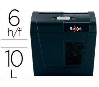 Destructora de documentos rexel secure x6 eu capacidad 6 hojas grapas clips tarjetas y cd
