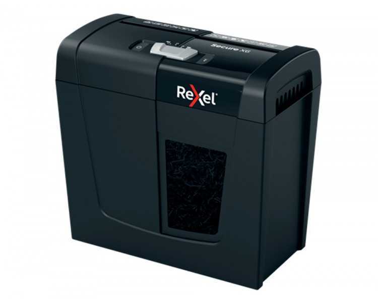 Destructora de documentos rexel secure x6 eu capacidad 6 hojas grapas clips tarjetas y cd