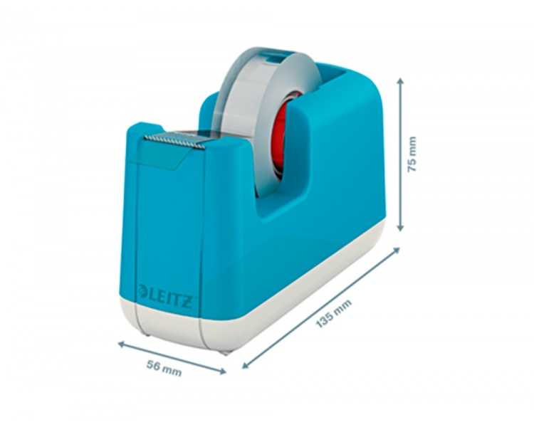 Portarrollo sobremesa leitz cosy plastico para cintas 33 mt color azul