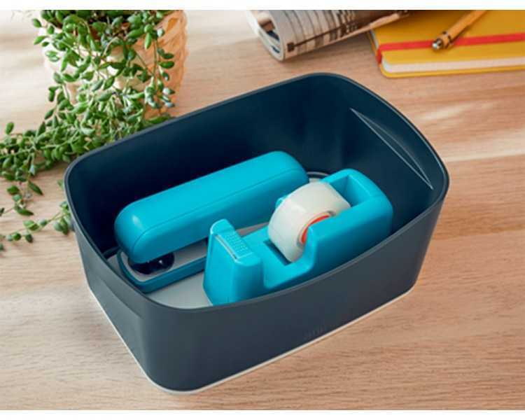 Portarrollo sobremesa leitz cosy plastico para cintas 33 mt color azul
