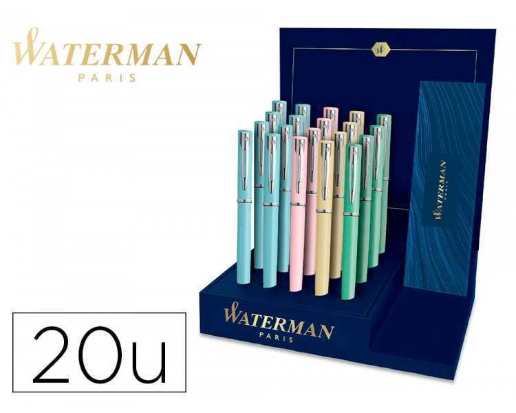 Boligrafo waterman allure pastel expositor de 20 unidades 4 colores pastel surtidos
