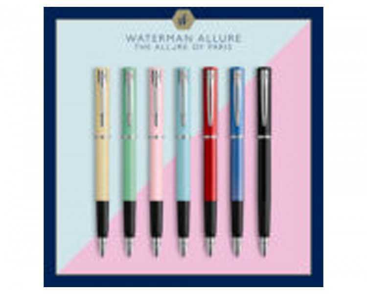 Pluma waterman allure pastel expositor de 20 unidades 4 colores pastel surtidos