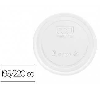 Tapa de plastico biodegradable para vaso de 195/220 cc paquete de 100 unidades