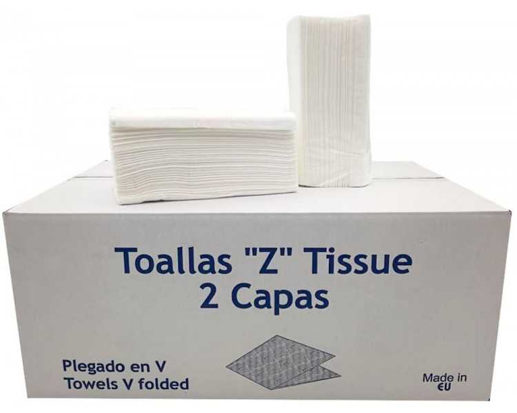 Toalla de papel secamanos dahi z ecopasta 2 capas caja con 20 paquetes de 200 unidades