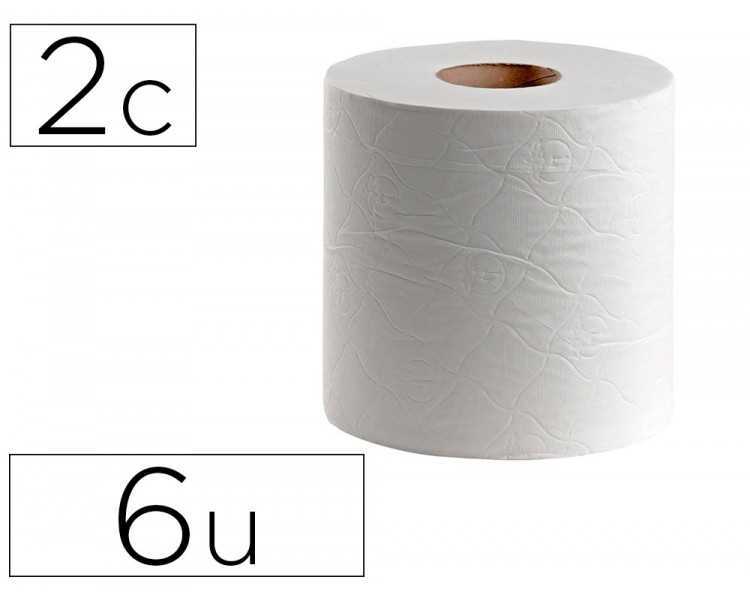 Papel secamanos dahi 2 capas celulosa lisa 210 mm x 150 mt paquete de 6 rollos
