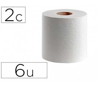 Papel secamanos dahi 2 capas celulosa gofrada 195 mm x 145 mt paquete de 6 rollos
