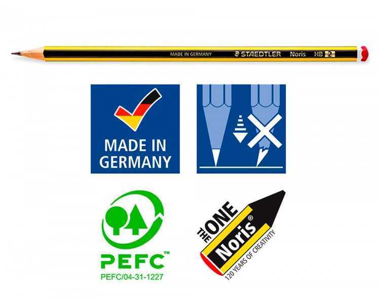 Lapices de grafito staedtler noris n.2 hb blister promocional 120 aniversario de12 uds + afilalapiz + goma
