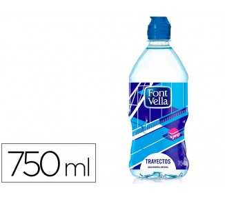 Agua mineral natural font vella botella de 750 ml