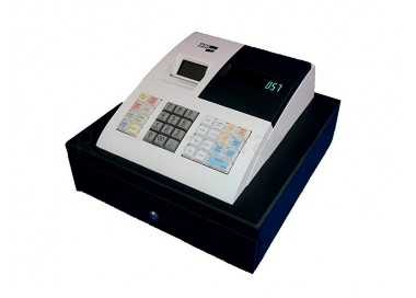 Registradora ecr sampos er-057 s blanca 14 departamentos display vfd antireflejos conforme