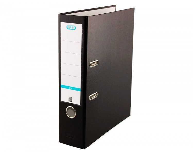 Archivador de palanca elba top carton compacto polipropileno con rado din a4 lomo de 80 mm negro