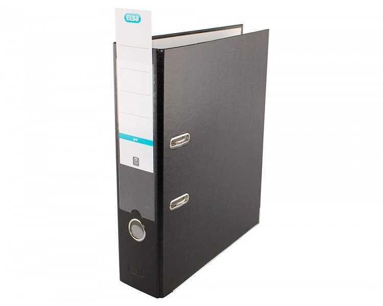 Archivador de palanca elba top carton compacto polipropileno con rado din a4 lomo de 80 mm negro