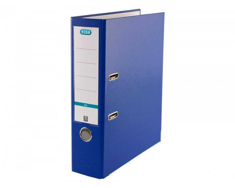 Archivador de palanca elba top carton compacto polipropileno con rado din a4 lomo de 80 mm azul