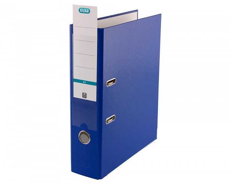 Archivador de palanca elba top carton compacto polipropileno con rado din a4 lomo de 80 mm azul