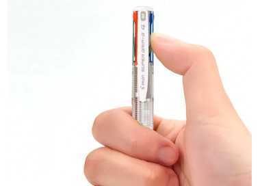Boligrafo pilot super grip g 4 colores retractil sujecion de caucho tinta base de aceite cuerpo transparente
