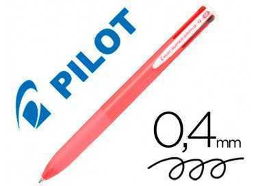 Boligrafo pilot super grip g 4 colores retractil sujecion de caucho tinta base de aceite cuerpo color rosa