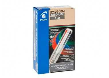 Boligrafo pilot super grip g 4 colores retractil sujecion de caucho tinta base de aceite cuerpo color verde Boligrafo pilot super grip g 4 colores retractil sujecion de caucho tinta base de aceite cuerpo color verde