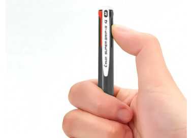 Boligrafo pilot super grip g 4 colores retractil sujecion de caucho tinta base de aceite cuerpo color negro