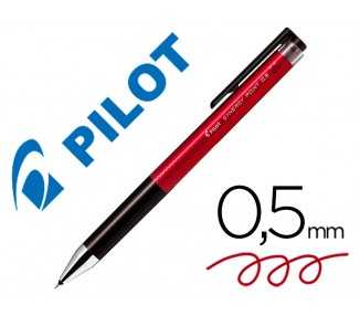 Boligrafo pilot synergy point retractil sujecion de caucho tinta gel 0,5 mm rojo