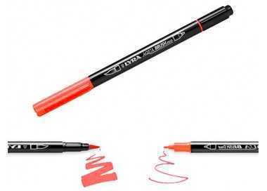 Rotulador lyra aqua brush acuarelable doble punta y pincel tonos primarios blister de 6 unidades