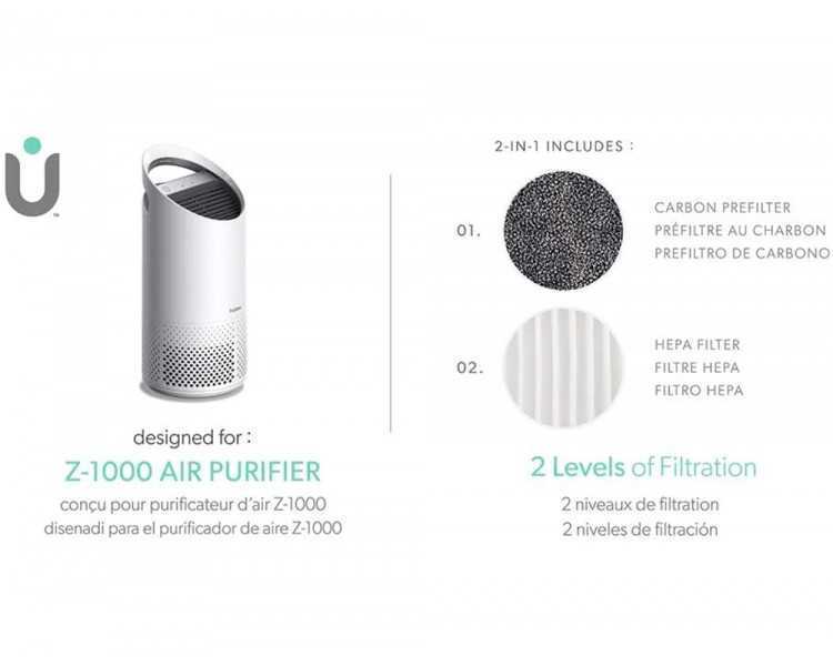 Filtro hepa leitz dupont para purificador de aire trusens z-1000