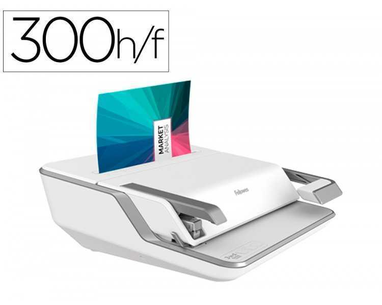 Encuadernadora para canutillo fellowes lyra 3 en 1 perfora hasta 20h a4 encuaderna 300h grapa 30h taladra 2 y 4
