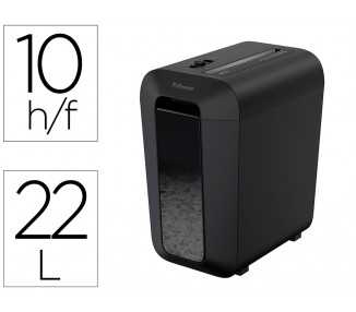 Destructora de documentos fellowes lx-65 capacidad de corte 10 hojas p4 destruye grapas clips y tarjetas