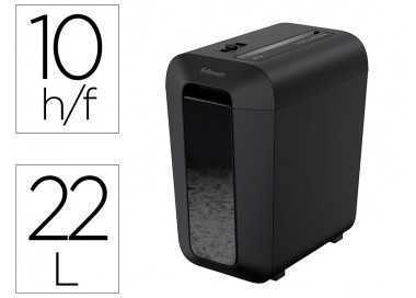 Destructora de documentos fellowes lx-65 capacidad de corte 10 hojas p4 destruye grapas clips y tarjetas