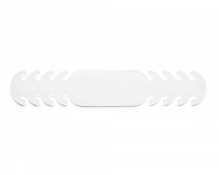 Ajustador salvaorejas mascarilla silicona flexible 3 posiciones ajuste color blanco 19,4x1,8 cm
