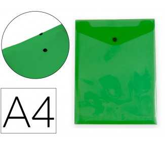 Carpeta liderpapel dossier broche polipropileno din a4 formato vertical con fuelle verde translucido