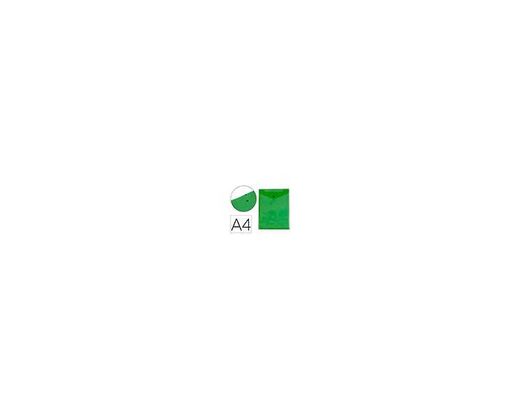 Carpeta liderpapel dossier broche polipropileno din a4 formato vertical con fuelle verde translucido