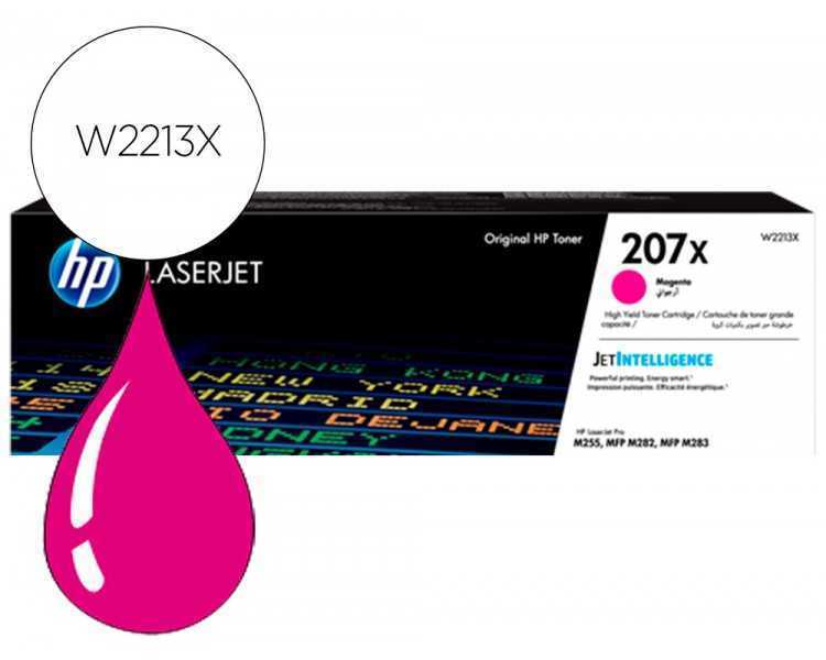 Toner hp 207x color laserjet pro m282nw / m283fdn / m283fdw magenta 2.450 paginas