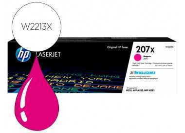 Toner hp 207x color laserjet pro m282nw / m283fdn / m283fdw magenta 2.450 paginas