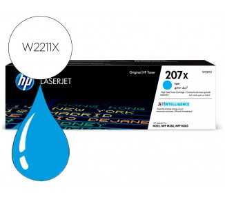 Toner hp 207x color laserjet pro m282nw / m283fdn / m283fdw cian 2.450 paginas