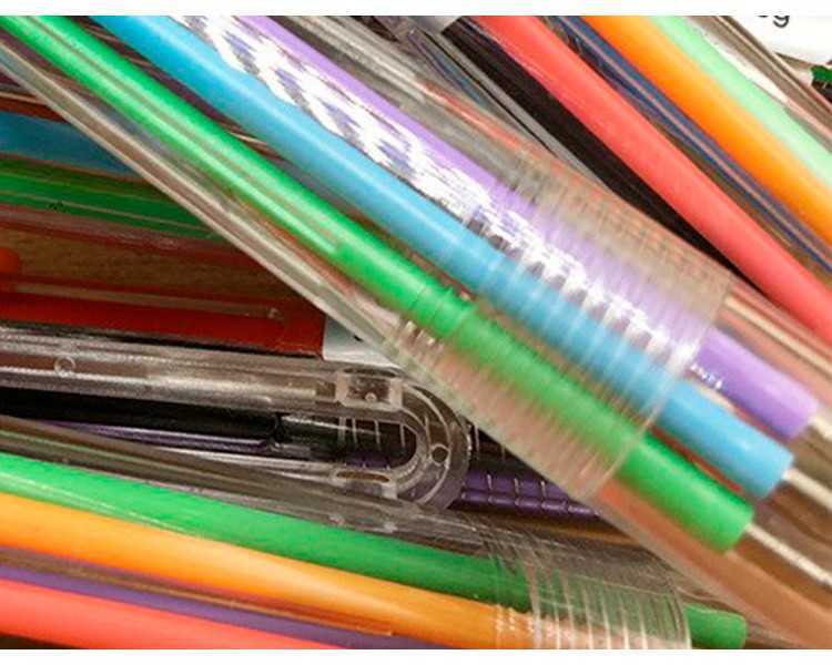 Boligrafo liderpapel 10 en 1 cuerpo transparente 10 colores 1 mm retractil