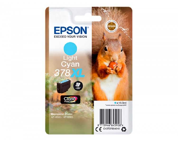 Ink-jet epson 378 xl expression home xp-8605 / 8606 / xp-15000 / xp-8500 / 8505 cian claro 830 pag
