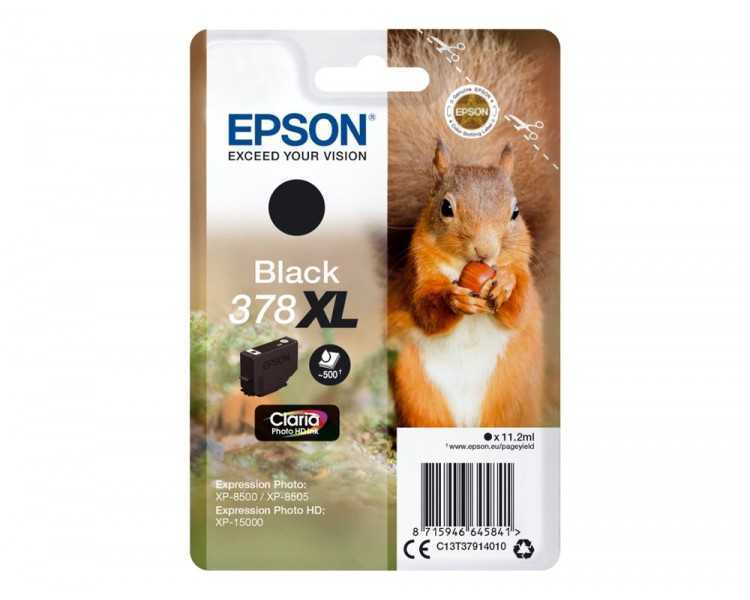 Ink-jet epson 378 xl expression home xp-8605 / 8606 / xp-15000 / xp-8500 / 8505 negro 500 pag