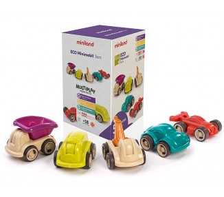 Juego miniland set de 5 minimobiles fabricados en material eco friendly 150x210x150 mm