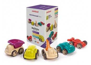 Juego miniland set de 5 minimobiles fabricados en material eco friendly 150x210x150 mm